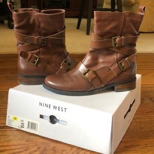 Nine West leather boots worn once